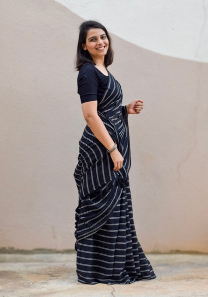 Black and White Taan Stripe