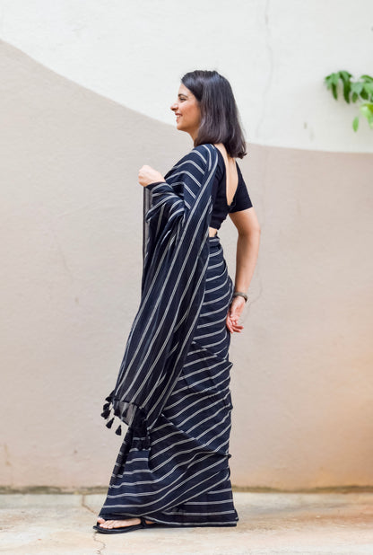 Black and White Taan Stripe